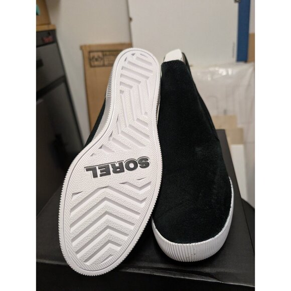 Sorel Women's 5 Out N About Slip-On Wedge Bootie Black White Waterproof Size 8 - Picture 6 of 11